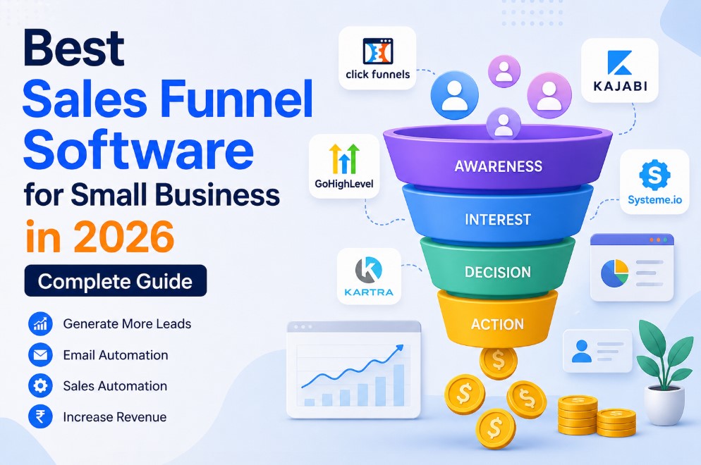 Best Sales Funnel Software for Small Business in 2026 complete guide with funnel automation dashboard and lead generation tools