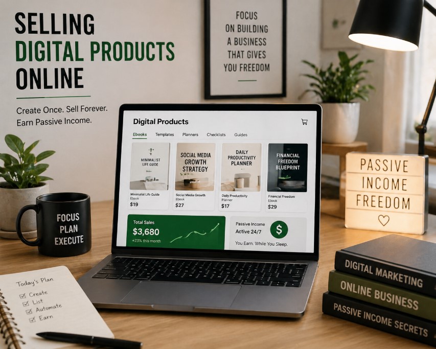 “Selling digital products ebook templates online earning”
