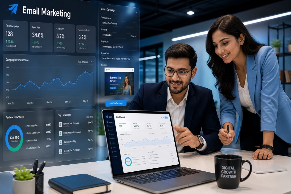 Best Email Marketing Tools for Beginners in India 2026 dashboard and analytics workspace