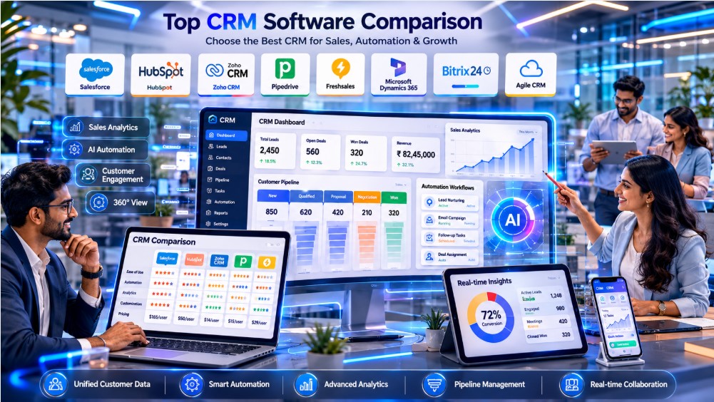 Top CRM software comparison for small business in India