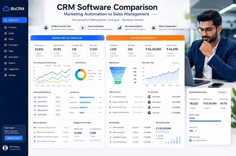 HubSpot CRM and Zoho CRM comparison for startups