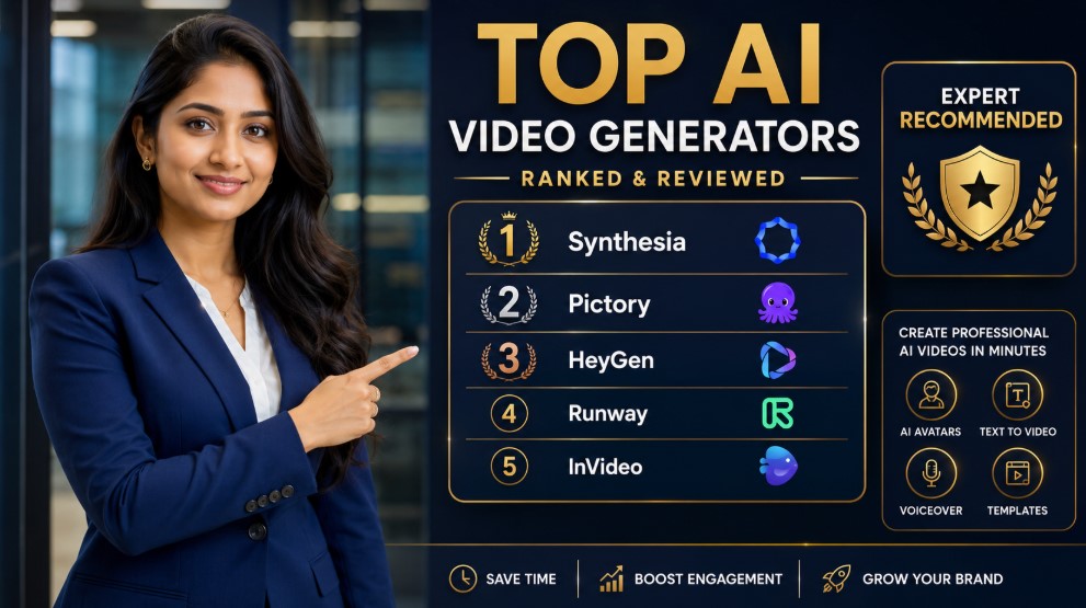 Best AI video generator tool recommendation for beginners and businesses