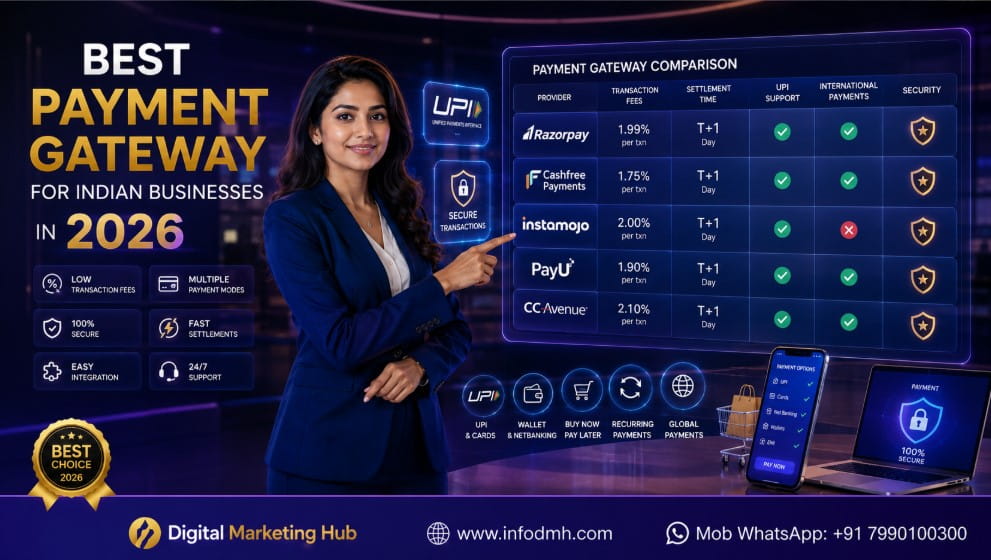 Top payment gateways in India 2026 comparison image