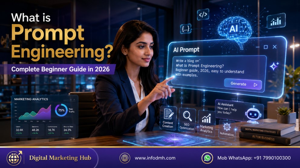 What is Prompt Engineering complete beginner guide with AI prompt and Indian business woman